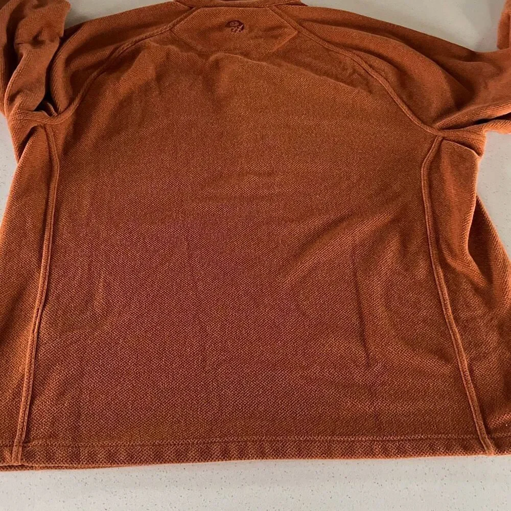 Mountain Hardwear Burnt Orange 1/4 Zip Sweatshirt Sweater Mens XL